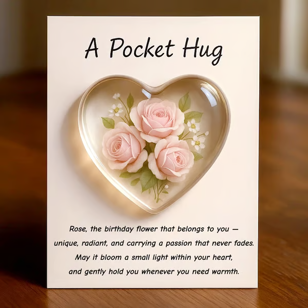 Birth Flower Pocket Hug