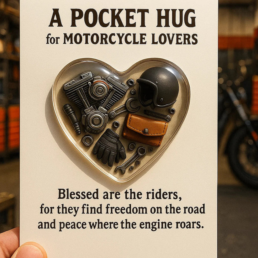 Motorcycle Lover’s Pocket Hug Keepsake: Carry the Spirit of the Road Everywhere